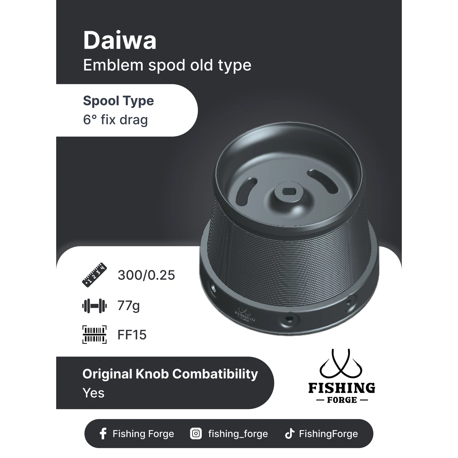 Fishing Forge pótdob-Daiwa Emblem spod old type