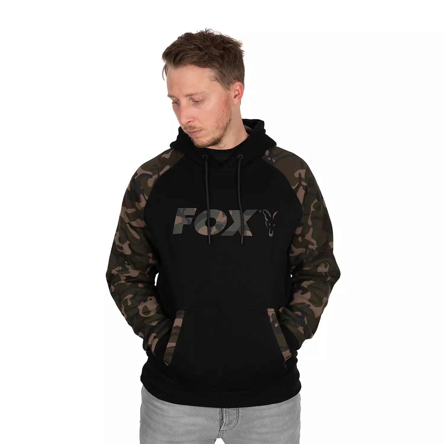 FOX BLACK/CAMO RAGLAN pulóver