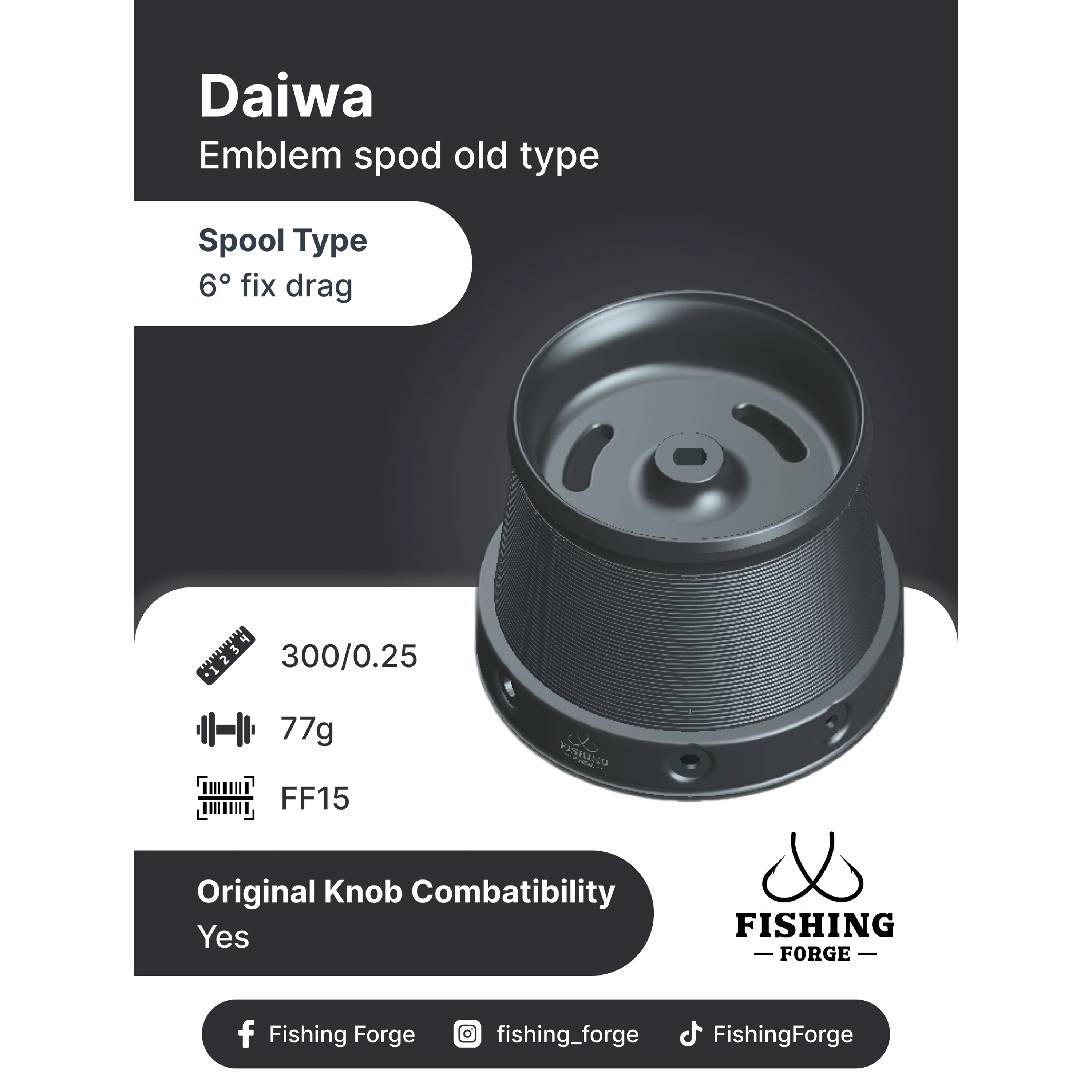 Fishing Forge pótdob-Daiwa Emblem spod old type