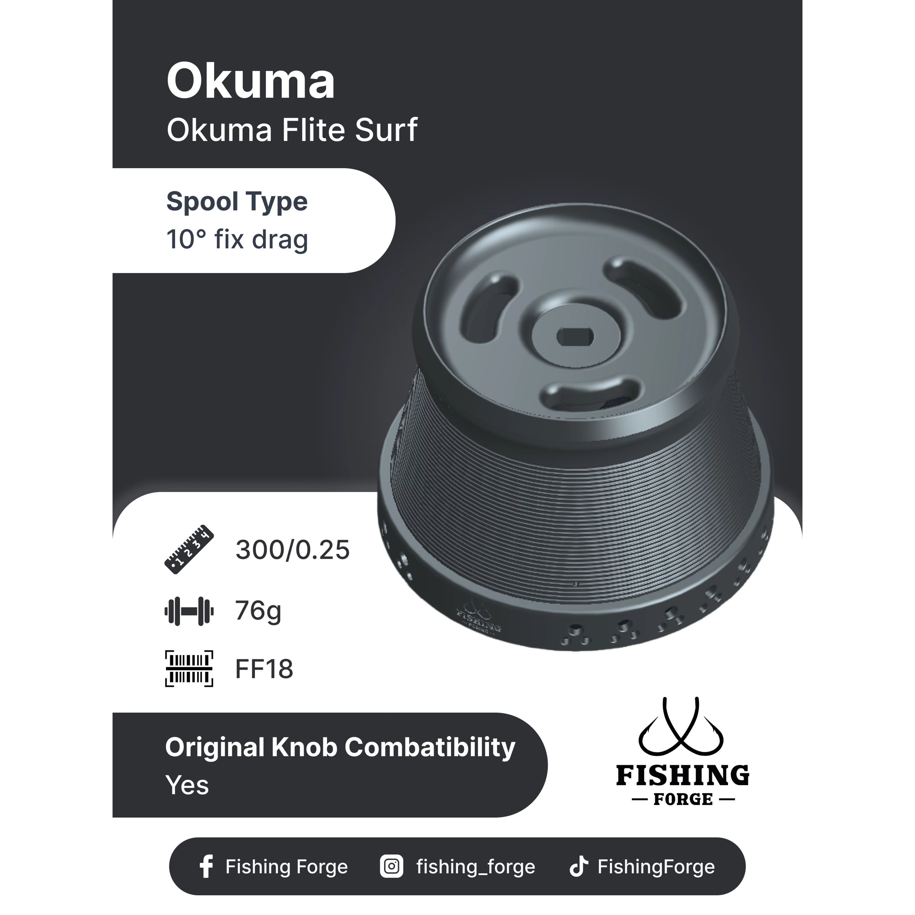 Fishing Forge pótdob-Okuma Flite Surf 